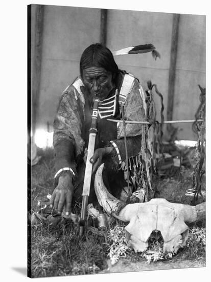 Sioux Medicine Man, c1907-Edward S. Curtis-Stretched Canvas