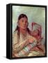 Sioux Mother and Baby, c.1830-George Catlin-Framed Stretched Canvas