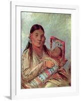 Sioux Mother and Baby, c.1830-George Catlin-Framed Giclee Print