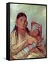 Sioux Mother and Baby, c.1830-George Catlin-Framed Stretched Canvas