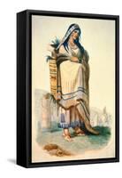 Sioux Mother with Baby in a Cradleboard-George Catlin-Framed Stretched Canvas