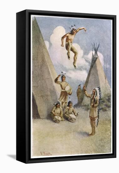 Sioux Myth of Ictinike Son of the Sun God-James Jack-Framed Stretched Canvas