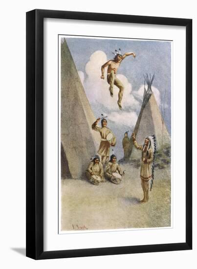 Sioux Myth of Ictinike Son of the Sun God-James Jack-Framed Art Print