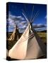 Sioux Teepee at Sunset, Prairie near Mount Rushmore, South Dakota, USA-Bill Bachmann-Stretched Canvas