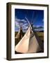 Sioux Teepee at Sunset, Prairie near Mount Rushmore, South Dakota, USA-Bill Bachmann-Framed Photographic Print