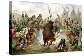 Sioux War Dance, 1888-null-Stretched Canvas