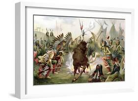 Sioux War Dance, 1888-null-Framed Giclee Print