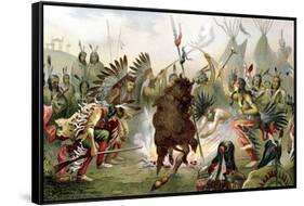 Sioux War Dance, 1888-null-Framed Stretched Canvas