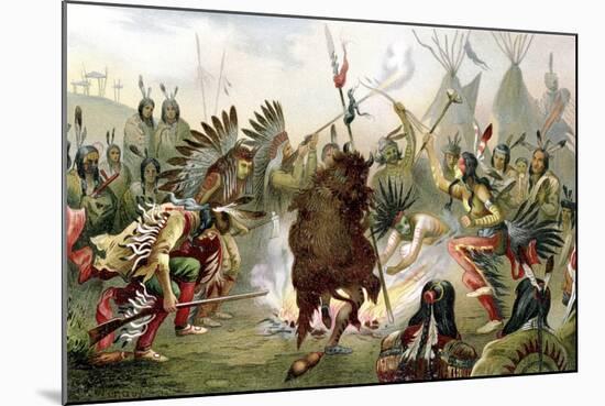 Sioux War Dance, 1888-null-Mounted Giclee Print