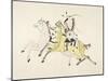 Sioux Warrior Armed with Sabre Attacking a Crow Indian-Kills Two-Mounted Giclee Print