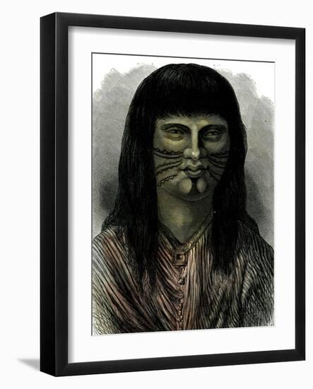 Sipibo Indian Peru 1869-null-Framed Giclee Print