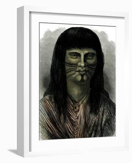 Sipibo Indian Peru 1869-null-Framed Giclee Print