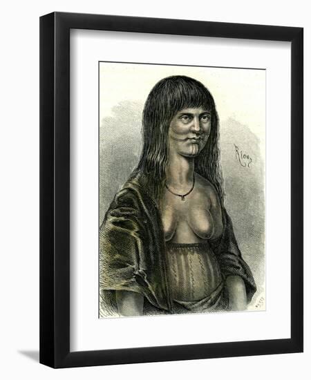 Sipibo Woman Peru 1869-null-Framed Giclee Print