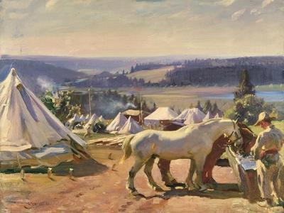 Camp at Malbuison, Near Pontarlier, c.1918