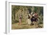 Sir Andrew Aguecheek Writes a Challenge, 1859-John Gilbert-Framed Giclee Print