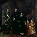 Queen Henrietta Maria with Sir Jeffrey Hudson, 1633-Sir Anthony Van Dyck-Giclee Print