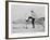 Sir Arthur Conan Doyle Demonstrating a Novice Turning Whilst Skiing in the Alps-null-Framed Photographic Print