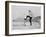 Sir Arthur Conan Doyle Demonstrating a Novice Turning Whilst Skiing in the Alps-null-Framed Premium Photographic Print