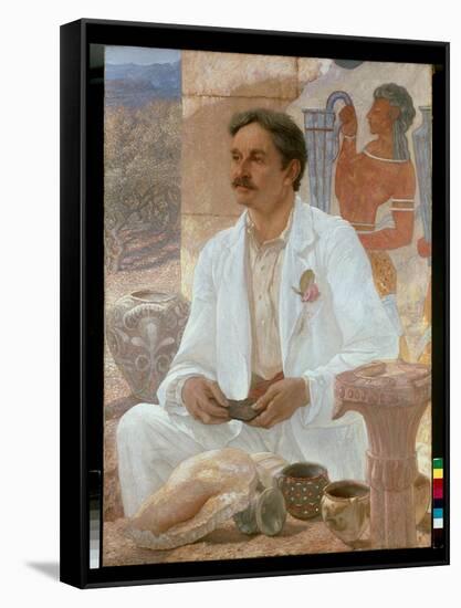 Sir Arthur Evans among the Ruins of the Palace of Knossos, 1907 (Oil on Canvas)-William Blake Richmond-Framed Stretched Canvas
