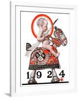 "Sir Baby New Year,"December 29, 1923-Joseph Christian Leyendecker-Framed Giclee Print