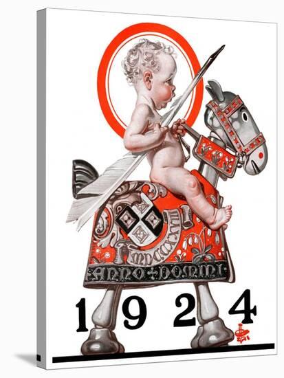 "Sir Baby New Year,"December 29, 1923-Joseph Christian Leyendecker-Stretched Canvas