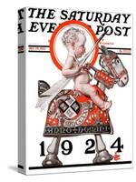 "Sir Baby New Year," Saturday Evening Post Cover, December 29, 1923-Joseph Christian Leyendecker-Stretched Canvas