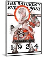 "Sir Baby New Year," Saturday Evening Post Cover, December 29, 1923-Joseph Christian Leyendecker-Mounted Giclee Print