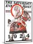 "Sir Baby New Year," Saturday Evening Post Cover, December 29, 1923-Joseph Christian Leyendecker-Mounted Giclee Print