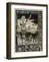 Sir Bedivere Returns Excalibur to the Lake-Aubrey Beardsley-Framed Art Print