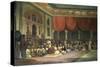 Sir Charles Warre Malet,British Resident at Court of Poona, in 1790 Concluding a Treaty in Durbar-Thomas Daniell-Stretched Canvas