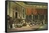 Sir Charles Warre Malet, Concluding a Treaty in 1790 in Durbar with the Peshwa-Thomas Daniell-Framed Stretched Canvas