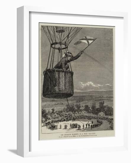 Sir Charles Warren in a War Balloon-null-Framed Giclee Print