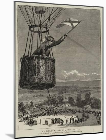 Sir Charles Warren in a War Balloon-null-Mounted Giclee Print