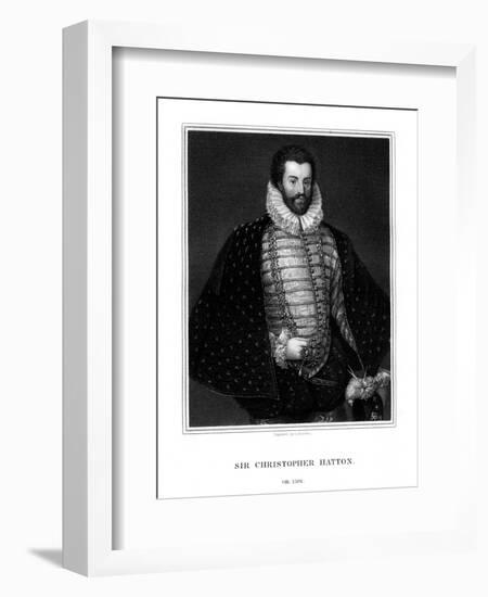 Sir Christopher Hatton, English Politician-E Scriven-Framed Giclee Print