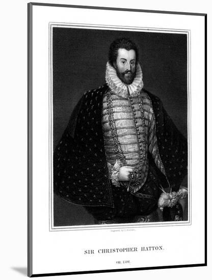 Sir Christopher Hatton, English Politician-E Scriven-Mounted Giclee Print
