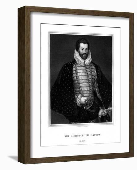 Sir Christopher Hatton, English Politician-E Scriven-Framed Giclee Print