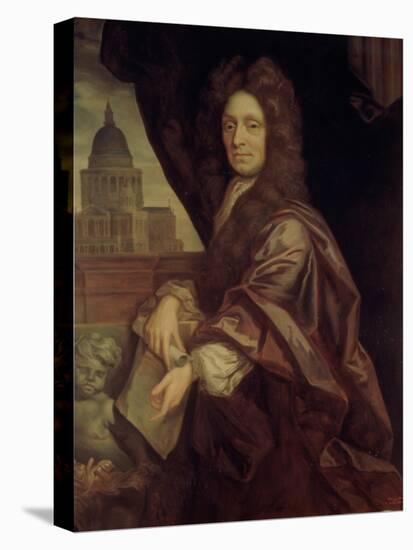 Sir Christopher Wren (1632-1723)-Godfrey Kneller-Stretched Canvas