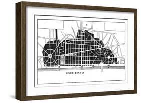 Sir Christopher Wren's Plan for Rebuilding London after the Great Fire 1666-null-Framed Giclee Print