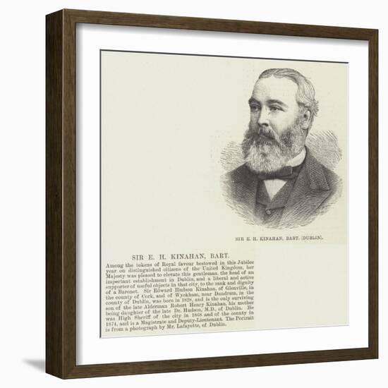 Sir E H Kinahan, Baronet, Dublin-null-Framed Giclee Print