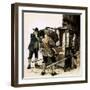 Sir Edmond Berry Godfrey's Body Is Smuggled Out in a Sedan-Chair-Kenneth John Petts-Framed Giclee Print