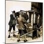 Sir Edmond Berry Godfrey's Body Is Smuggled Out in a Sedan-Chair-Kenneth John Petts-Mounted Giclee Print