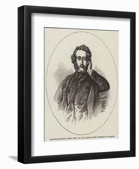 Sir Edward Bulwer Lytton, Baronet, Mp, Lord Rector of the University of Glasgow-null-Framed Giclee Print