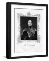 Sir Edward Codrington, British Admiral, 19th Century-J Cochran-Framed Giclee Print