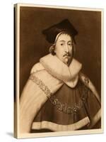 Sir Edward Coke, from 'James I and Vi', Printed by Manzi Joyant and Co. Paris, 1904 (Collotype)-Cornelius Janssen van Ceulen-Stretched Canvas