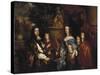 Sir Edward Hales and His Family, 1656-Peter Lely-Stretched Canvas