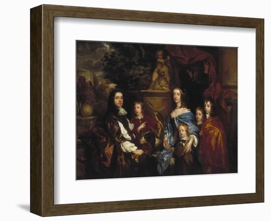 Sir Edward Hales and His Family, 1656-Peter Lely-Framed Giclee Print