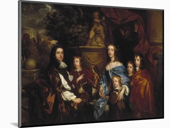 Sir Edward Hales and His Family, 1656-Peter Lely-Mounted Giclee Print