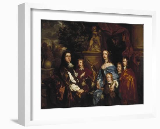 Sir Edward Hales and His Family, 1656-Peter Lely-Framed Giclee Print