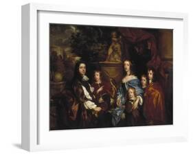 Sir Edward Hales and His Family, 1656-Peter Lely-Framed Giclee Print