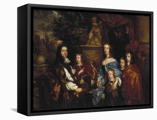 Sir Edward Hales and His Family, 1656-Peter Lely-Framed Stretched Canvas